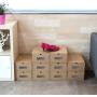 Prasacco Shoes Box, 10 Pack,Rugged, Durable, Perspective, Breathable, DIY Visible Cardboard Shoe Storage Boxes, 13 x9x5 inch, Designed to Womans Size 11, Mens Size 10.5 MAX