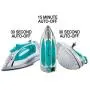 Sunbeam Steam Master 1400 Watt Large-size Anti-Drip Non-Stick Stainless Steel Soleplate Iron with Variable Steam control and 8 Retractable Cord, Chrome/Teal, GCSBSP-201-000 Sunbeam Steam Master 1400 Watt Large-size Anti-Drip Non-Stick Stainless Steel Soleplate Iron with Variable Steam control and 8 Retractable Cord, Chrome/Teal, GCSBSP-201-000