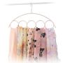 Quietcloud 5 Holes Ring Holder Hook Scarf Wraps Shawl Ties Storage Hanger Bathroom Shelf,Multi-use Stylish Wraps Scarves Luxury Gifts for Ladies - Blue