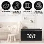 Woffit Toy Storage Organizer Chest for Kids & Living Room, Nursery, Playroom, Closet etc. ? Extra Large Collapsible Toys Bin with Flip-top lid for Children & Dog Toys, Great Boxes for Boys and Girls Woffit Toy Storage Organizer Chest for Kids & Living Room, Nursery, Playroom, Closet etc. ? Extra Large Collapsible Toys Bin with Flip-top lid for Children & Dog Toys, Great Boxes for Boys and Girls