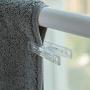 Cabilock Clothes pin 10pcs Multifunctional Clear White Clothes Pegs Pins Clothing Hanger Clamp