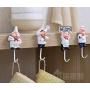 Astra Gourmet Pack of 4 Resin French Chef Figurine Wall Hooks Decorative Cook Wall Mount Rack Hook Hanger(Assorted Style)