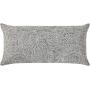 Ravenna Home Classic Paisley Throw Pillow - 24 x 12 Inch, Grey
