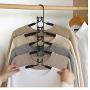 2pcs Multi-Layer Anti-Slip Clothes Hangers Save Space 5 in 1 Metal Laundry Rack Storage for Shirt Sweater Suit Dress Coat