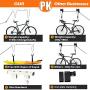 Barbella 3-Set Bike Lift Hoist for Garage Storage, Kayaking Pulley Rack Heavy Duty Ceiling Mounted Hoist Storage Garage Hanger