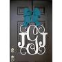 Custom Monogram Letter Wooden Door Hanger Wreath