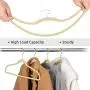 Yaheetech 200 Pcs Velvet Clothes Hangers-Ultra Thin Clothes Racks Perfect for Space Saving, Beige