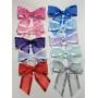 Personalized Bridal Wedding Dress Hanger With Date - Any Name Custom Made Silver Dark Wood Hanger with Notches in Hanger, Bride Gift - Choice of 9 Bow Colors. Wedding Shower Gift