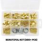 Picture Hanging Kit - Premium 300+ Piece Assortment with Picture Hangers, Hooks, Nails, Wires, Sawtooth Hangers, D Rings, Screw Eyes and Hardware for Hanging Frames