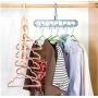 10pcs Random Color Multi-Port Rotating Support Circle Clothes Hangers for Clothes Drying Storage Rack Wardrobe Closet Plastic Cloth Pants Hanger