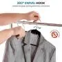 Non-Slip Velet Clothes Hangers -10 Pack - with 5pcs Connector Hooks and 10pcs Clips - Hold Up-To 10 Lbs - for Suit Dress Pants Tie Belt Scarf Non-Slip Velet Clothes Hangers -10 Pack - with 5pcs Connector Hooks and 10pcs Clips - Hold Up-To 10 Lbs - for Suit Dress Pants Tie Belt Scarf