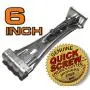 Quick Screw 6" inch Aluminum Hidden Rain Gutter Bracket Hook clip style Hangers with pre inserted 3" long ?" hex head self drilling screw (10 Per Package) Quick Screw 6" inch Aluminum Hidden Rain Gutter Bracket Hook clip style Hangers with pre inserted 3" long ?" hex head self drilling screw (10 Per Package)