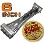 Quick Screw 6" inch Aluminum Hidden Rain Gutter Bracket Hook Clip Style Hangers with pre Inserted 3" Long ?" hex Head self Drilling Screw (40 Per Package) Quick Screw 6" inch Aluminum Hidden Rain Gutter Bracket Hook Clip Style Hangers with pre Inserted 3" Long ?" hex Head self Drilling Screw (40 Per Package)