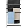 MyGift 32 Inch Freestanding Metal Towel Rack, 4 Tier Laundry Drying Stand, Black