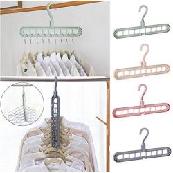 10PC Random Color Multi-Port Support Circle Clothes Hangers Clothes Drying Racks Multifunction Plastic Scarf Clothes Hanger Storage Rack Decoration