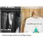 Jitnetiy 3 PCS Space Saving Clothes Hangers 9 Slots Closet Organizer for Shirts Pants Coats (Random Color)