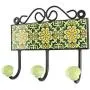 Indianshelf Handmade 1 Artistic Vintage Green Ceramic Sunflower Clothes Hooks Tile Hanger/Utlility Hooks Indianshelf Handmade 1 Artistic Vintage Green Ceramic Sunflower Clothes Hooks Tile Hanger/Utlility Hooks