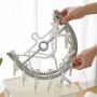 HJYPYJ Magic Hanger,Multi-Clip Windproof Magical Hangers,Detachable PP Hanger,Space-Saving Organizer Hangers, Not Easily Deformed/Gray / 55x34x26cm