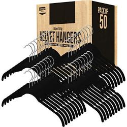 Utopia Home Shirt Hangers Non Slip Velvet Hangers (Bulk Pack of 150, Black)