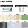Broom Mop Holder, Upgraded Heavy Duty Stainless Steel Wall Mount Hanger Storage Systems Tools, Screws or Self Adhesive 3M Broom Organizer with 3 Racks 4 Hooks for Kitchen Bathroom Office Garden Garage