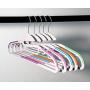 ZOYER TPR Plastic Hangers (30 Pack) Multifunctional Light-Weight Hangers Premium Quality S-Shape Non-Slip Suit & Shirt Hangers with Tie Bar, Strap Hooks, 360 Chrome Swivel (Multi Color Grey)