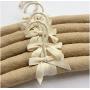 10pcs 38cm Anti Slip Jute Wrapped Clothes Hangers for Women Foam Sweater Thick Padded Coat Hangers for Bridesmaid Wedding Gown Closet