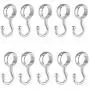 uxcell Wardrobe 25mm Dia Tube Rod Handbag Clothes Coat Hooks Hangers 10pcs
