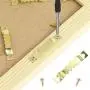 Powlankou 200 Pack Sawtooth Picture Frame Hanging Hangers Double Hole with Screws