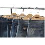 DNJKSA 5 Pcs 48cm Adult Solid Wood Trousers Rack Solid Wood Multifunctional Clothes Hanger for The Household Non-Slip Trousers Clips