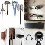 Flexible Adjustable W Rack, Multifunction Wall Mount Display Stand, Multipurpose Holder Hooks, Universal Organizer Storage Clips, Wall Hanger for Skateboard, VR Headset, Sword, Hat, Helmet, Coat, etc