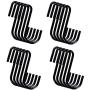 YourGift 20 Pack 4 Inch Heavy Duty S Hooks Black S Shaped Hooks Hanging Hangers Hooks for Kitchen, Bathroom, Bedroom and Office: Pan, Pot, Coat, Bag, Plants(20 Pack/Black/Large)