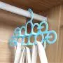 HJYPYJ Magic Hanger,Creative Multifunction Folding Hanger,Scarf Storage Rack Space-Saving Organizer Hangers, Durable/Random Color / 5 pcs