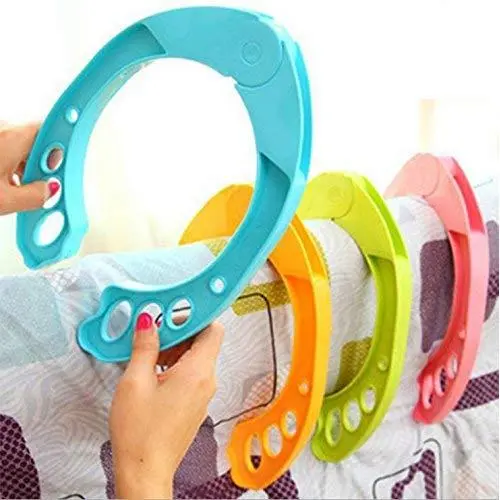 Pack of 2 Heavy Duty Clothes Clips Clothing Peg Clamp Clothespin Hanger for Comforter, Towel, Quilt, Pants(Colors may vary)