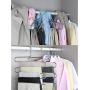 DOIOWN S-Type Stainless Steel Clothes Pants Hangers Closet Storage Organizer for Pants Jeans Scarf Hanging (14.17 x 14.96ins, Set of 3) (8-Pieces) (8 Pack- Silver)