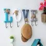 Cxjff Wall Mounted Coat Rack Clothes Hat Hanger Holder Hooks Wood, 2 Colors, 2 Styles Available (Color : A, Size : 1 Piece)