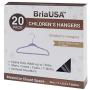 BriaUSA Kids Baby Clothes Hangers Purple Steel Hooks ?Ultra Slim, Sturdy Saves You Extra Space ? Boxes of 20