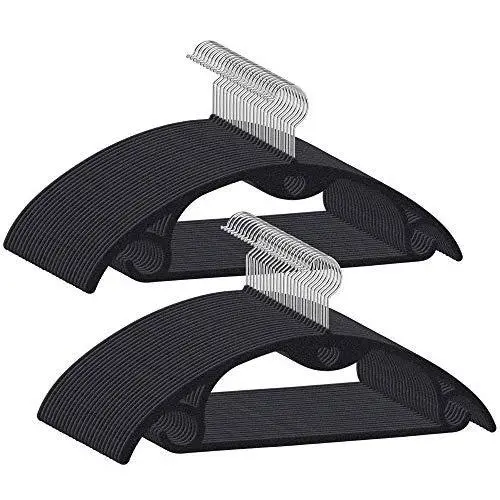 Premium Velvet Shirt Hangers Non Slip Clothes Hangers Ultra Thin Space Saving with Heavy Duty 360 Swivel Chrome Hook(50 Pack),Black,50pieces Premium Velvet Shirt Hangers Non Slip Clothes Hangers Ultra Thin Space Saving with Heavy Duty 360 Swivel Chrome Hook(50 Pack),Black,50pieces