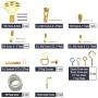DSMY 270 pcs Picture Hangers kit, Photo Frame Hooks, Picture Hanging kit, Heavy Duty Wall Hooks - 14 Models