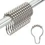 Curtain Hooks Rings, Rust-Resistant Metal Glide Shower Hooks for Bathroom Shower Rods Curtains-Set of 12-Nickel (Nickel) Curtain Hooks Rings, Rust-Resistant Metal Glide Shower Hooks for Bathroom Shower Rods Curtains-Set of 12-Nickel (Nickel)