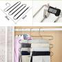 VIOLETY Pants Hanger Multi-Layer S-Style Non-Slip Stainless Steel Rack Space Saver for Jeans Clothes (1pack) VIOLETY Pants Hanger Multi-Layer S-Style Non-Slip Stainless Steel Rack Space Saver for Jeans Clothes (1pack)