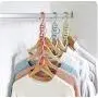 10pcs 3D Space Saving Hanger Magic Clothes Hanger with Hook Closet Organizer Home Tools Multi-Purpose Thick Drying Storage Racks Random Color