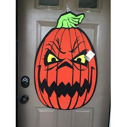 Huge Halloween angry pumpkin door hanger/decoration wall art 22 x 22 Pumpkin thanksgiving