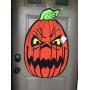 Huge Halloween angry pumpkin door hanger/decoration wall art 22 x 22 Pumpkin thanksgiving