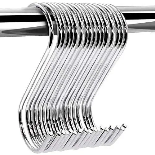 30 Pack ESFUN 3.5 inch Metal S Hooks Steel S Hooks Plants Hanging Hangers for Kitchen Pans Pots Bags Purse Jeans Jewelry Towels 30 Pack ESFUN 3.5 inch Metal S Hooks Steel S Hooks Plants Hanging Hangers for Kitchen Pans Pots Bags Purse Jeans Jewelry Towels