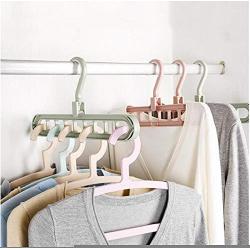 Multifunction Support Clothes 10pcs Random Color Drying Rack Creative Clothes Hanger Plastic Scarf Clothes Hangers Hangers Storage Racks