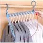 10pcs Random Color Plastic Nine-Hole Magic Clothes Hanger Drying Racks Multi-Purpose Hanger Home Storage Hangers Storage Rack 10pcs Random Color Plastic Nine-Hole Magic Clothes Hanger Drying Racks Multi-Purpose Hanger Home Storage Hangers Storage Rack