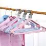 Kids Clothes Hangers, FOME 20 Pack 12 inch Cute Non-Slip Rubber Clothes Hangers Slacks Pants Hangers Small Clothes Hanger Baby Hangers for Childrens Skirt Dress Pants