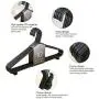 Black Non-Slip Suit Hangers for Adult Clothing Multi-Functional Home Clothes Hangers Space Saving Organizer 10pcs Black Non-Slip Suit Hangers for Adult Clothing Multi-Functional Home Clothes Hangers Space Saving Organizer 10pcs