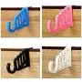 Door Hanging Foldable Clothes Hanger Drying Rack 5 Hole Hanger Suit Bathroom Door Clothing Tie Organizer 10pcs Random Color