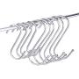 GOLDENLIGHT 30pcs S Hooks 3 Sizes Large Medium Small Sizes, Stainless Steel S Hooks for Hanging Heavy Duty Hanging Hooks Sliver